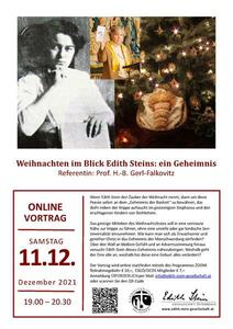 Online-Vortrag von Prof. H.-B. Gerl-Falkovitz: Weihnachten im Blick Edith Steins: ein Geheimnis